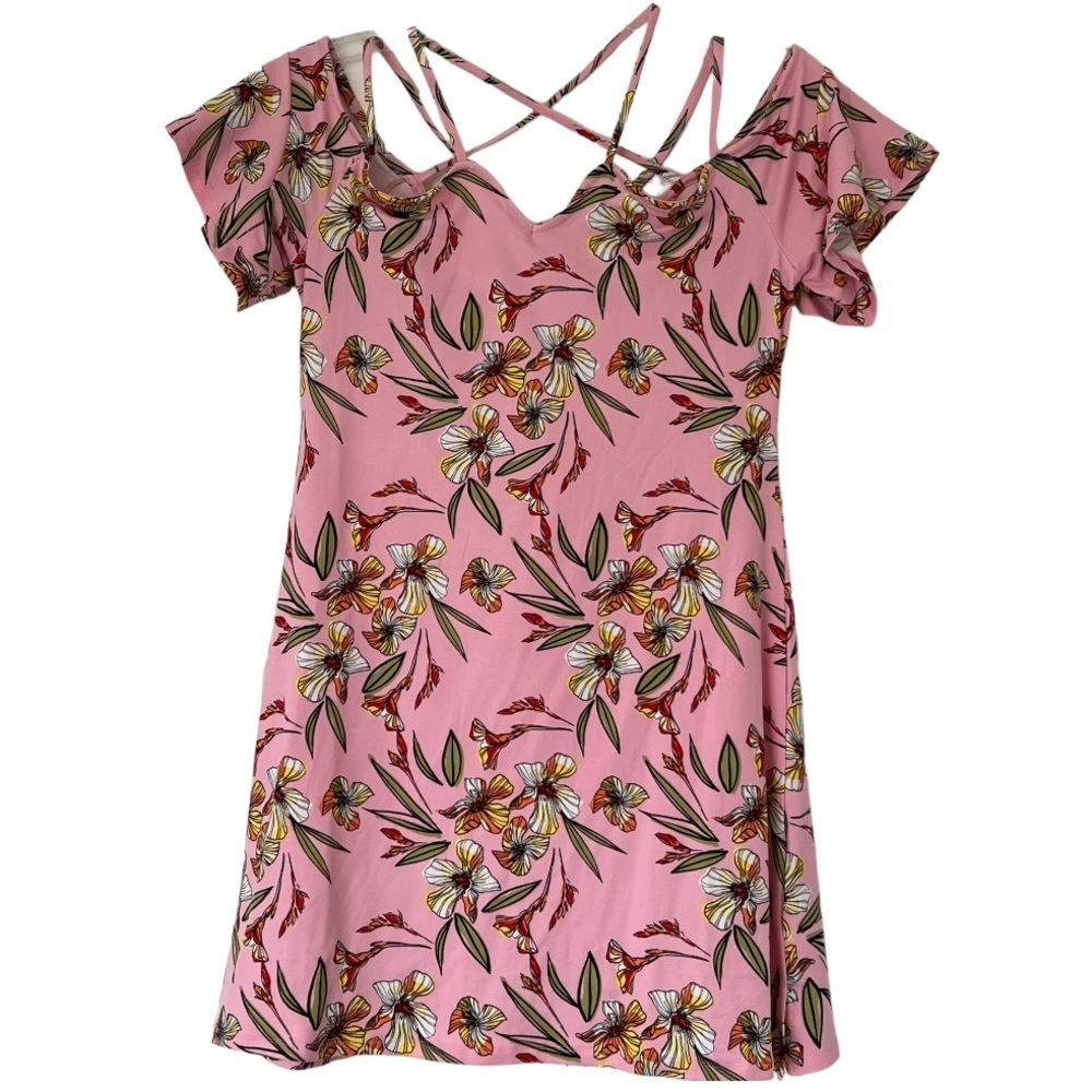 LOVE @FIRST SIGHT pink strapy floral dress size small